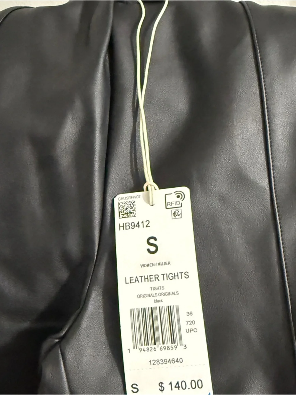*NWT* ADIDAS Originals Blue Version Women’s Faux Leather Leggings - Size Small - Picture 10 of 10